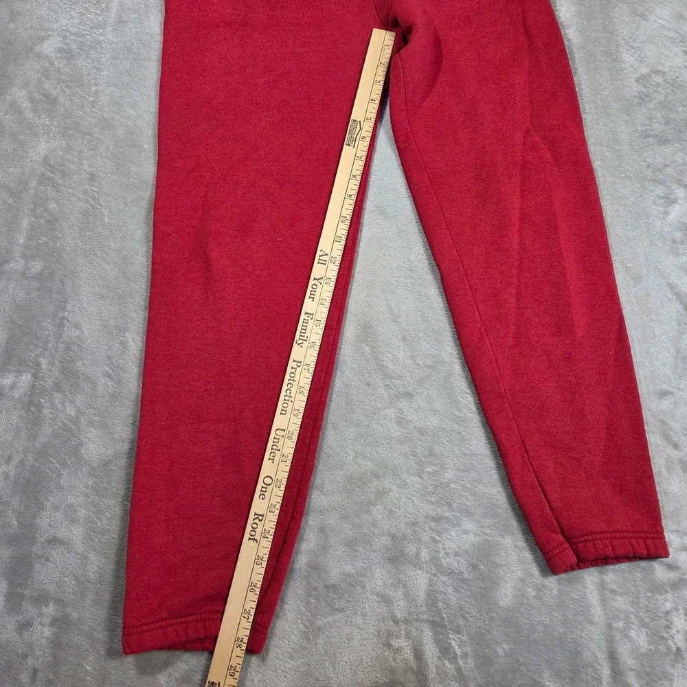 Vintage BVD Mens Red Fleece Sweatpants Joggers Size M 90s USA Fabric Tapered